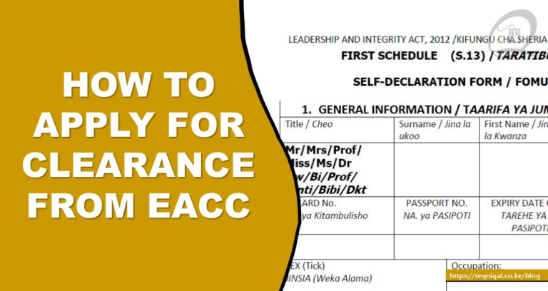 How To Apply for EACC Clearance Certificate.
